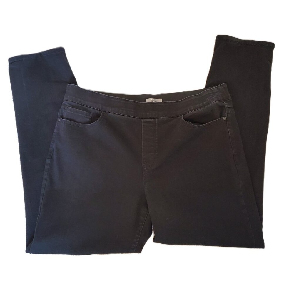Croft & Barrow Black Pull On Stretch Jeggings size 18